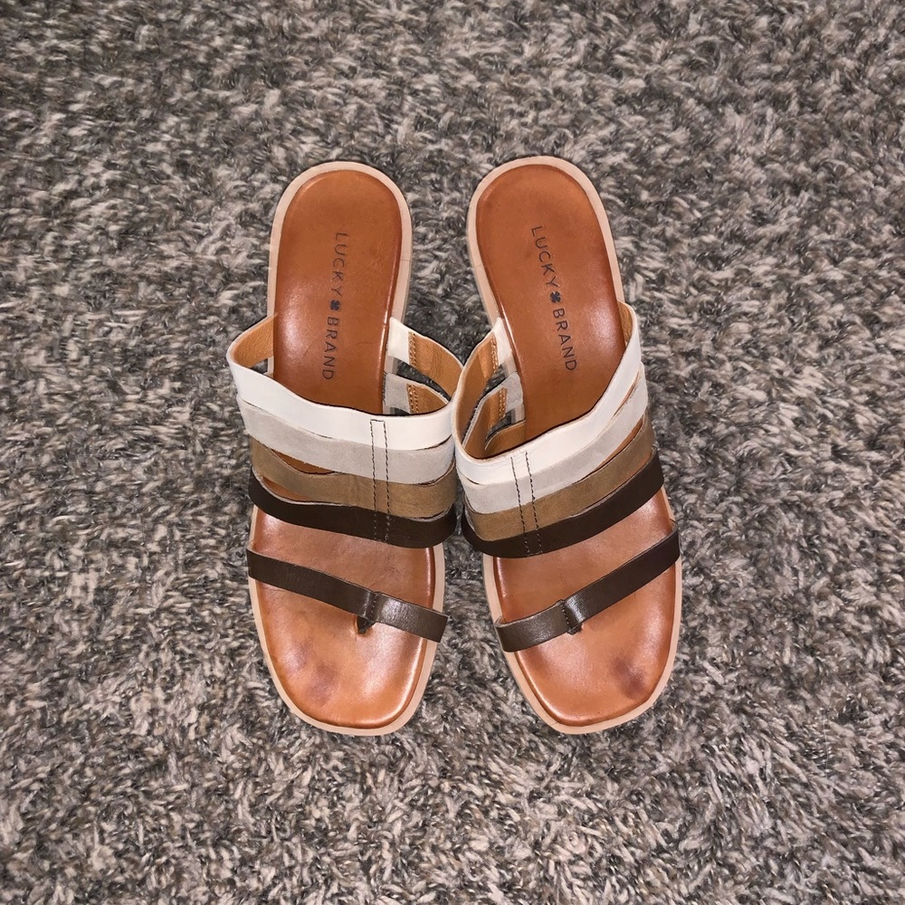 Lucky Brand Bazzra Sandal Heels Size 8.5 - Picture 4 of 7